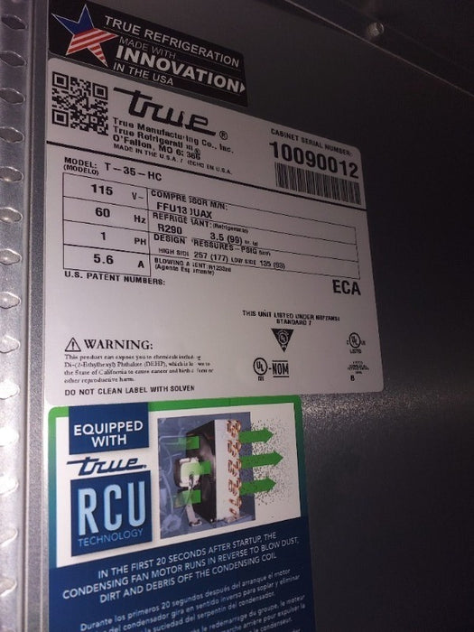 True Two Section Refrigerator (1)  - Load #262386