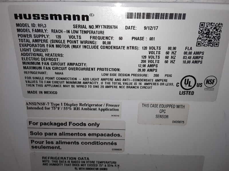 Hussman Cooler - 2/3 Doors (1)  - Load #270929