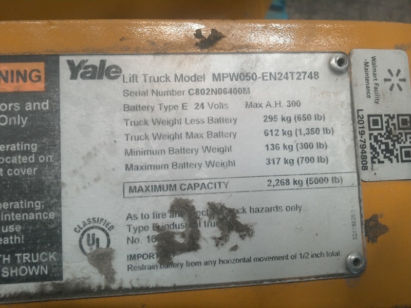 Yale Electric Pallet Jack (4)  - Load #282247